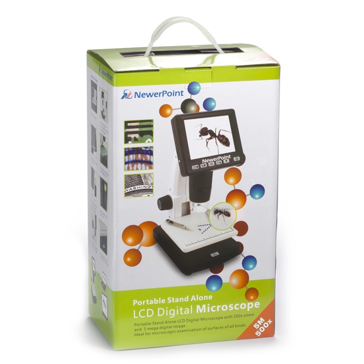 UM038A Portátil Autônomo 5MP 1200x 3.5 Polegadas LCD Digital Com Função De Medição - Plug Do Reino Unido-11