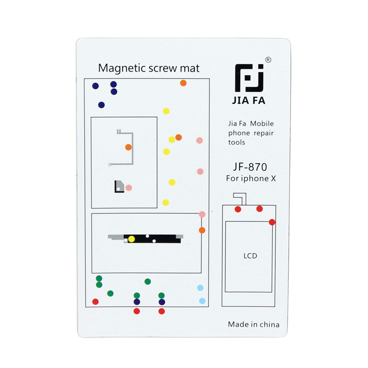 JF-870 Vis Magnétique Outil De Réparation De Téléphone Portable Mat Pour Iphone X-1