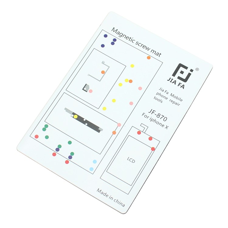 JF-870 Vis Magnétique Outil De Réparation De Téléphone Portable Mat Pour Iphone X-2