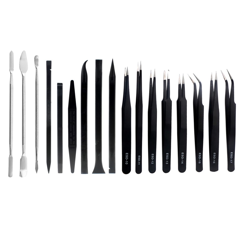 JF-8169 17 in 1 Mobile Phone Opening Pry Tool Tweezers Crowbars Repair Kit-1