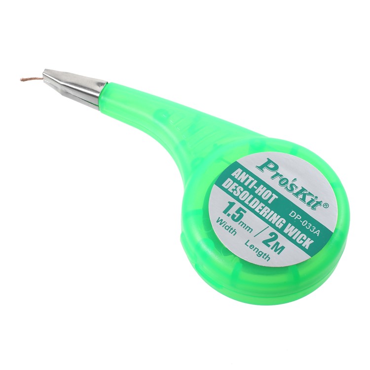 PRO'SKIT DP-033A 2mmx1.5m Anti-hot Braided Desoldering Wire Soldering Wick-1