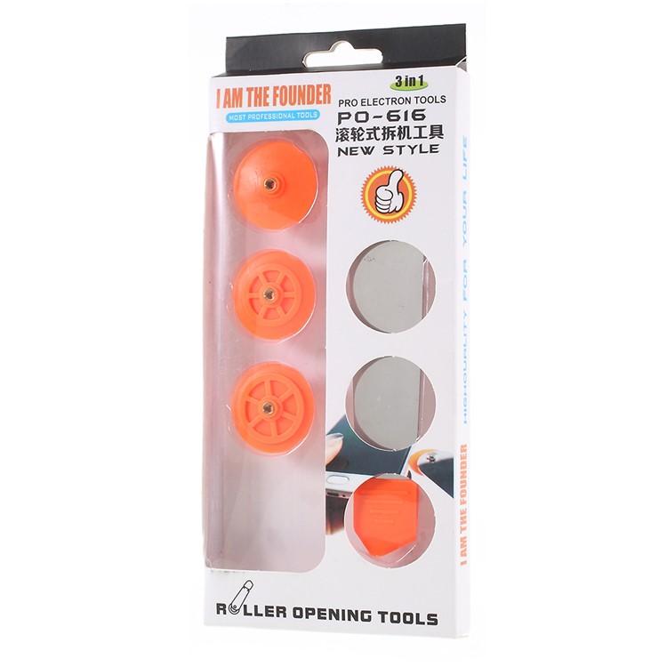 PO-616 Professional Rolling Wheels Opening Repair Tools for Phones Tablets Laptops etc-5