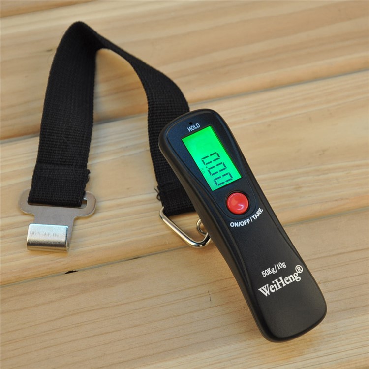 50kg/10g LCD Digital Hanging Luggage Weighing Scale with Hook-1