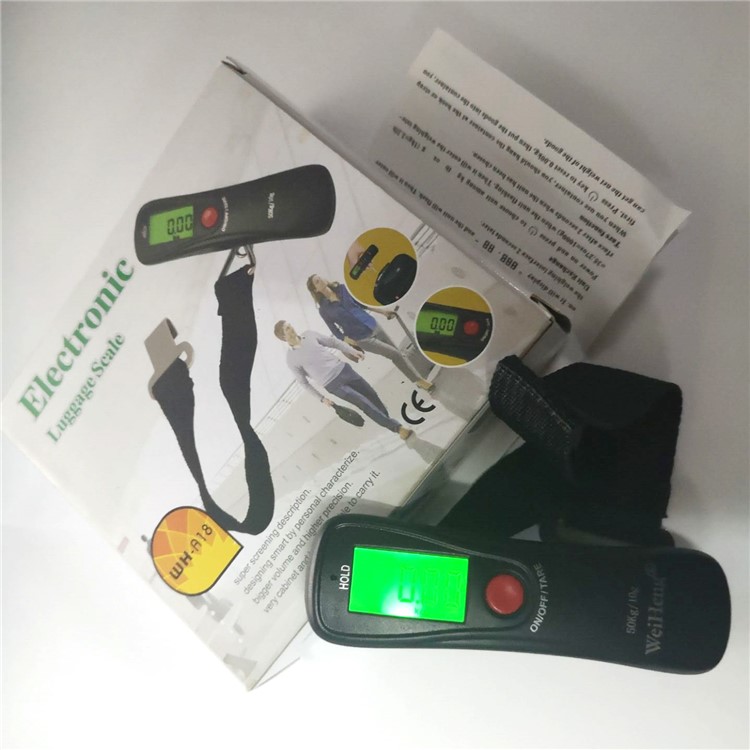 50kg/10g LCD Digital Hanging Luggage Weighing Scale with Hook-5
