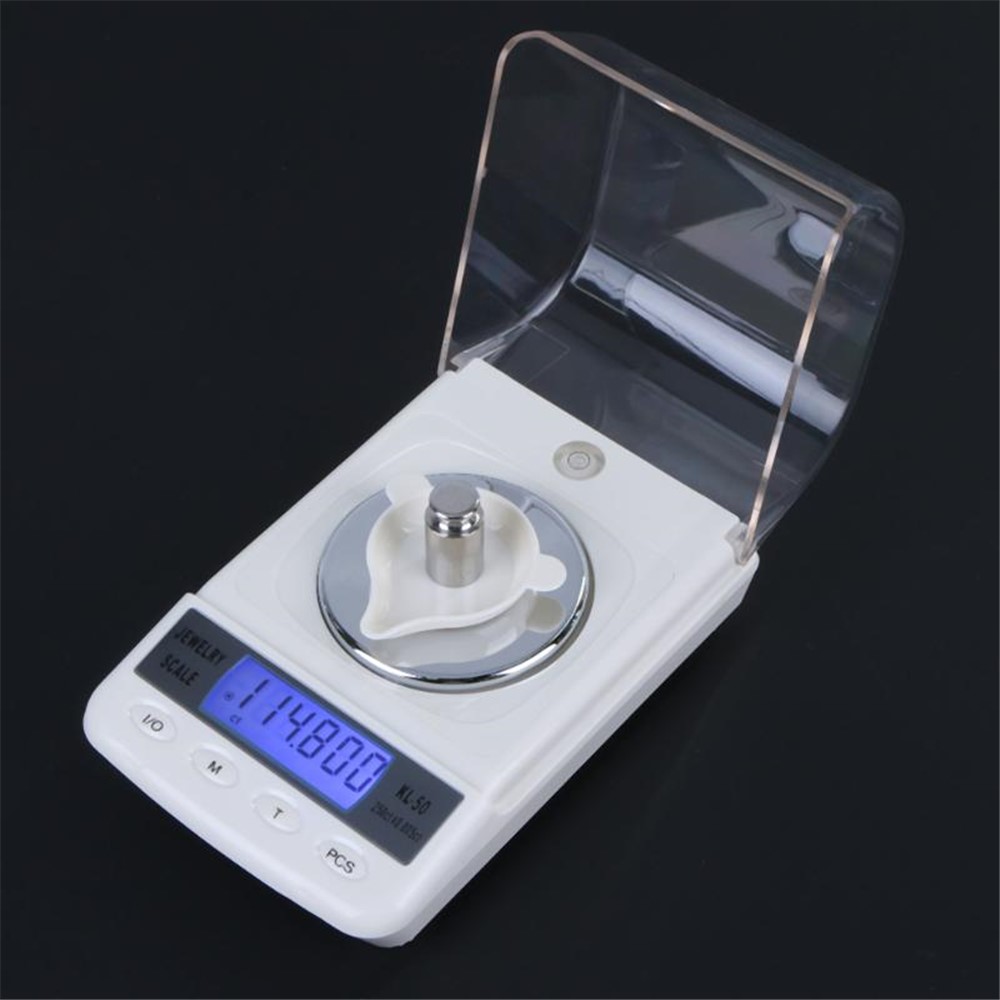 Hochpräzise 50g / 0,001g Mini Digitale Taschenwaage Schmuck Elektronische Küche Essen Skala-3