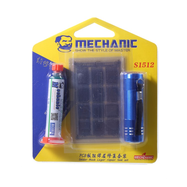 MECHANIC S1512 Green Oil Welding Fluxes BGA Solder Stencils Sheet for iPhone Motherboard Chip CPU IC etc. Repairing-7