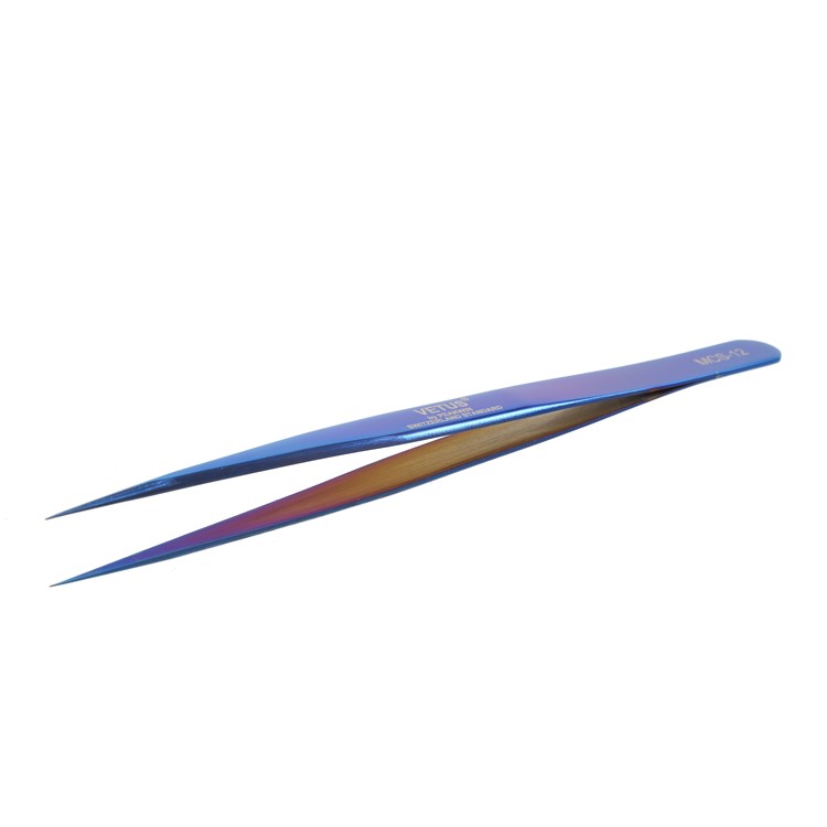 Straight Tip - VETUS MCS-12 High Precision Stainless Steel Professional Tweezers-3