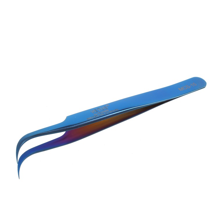 Pointe Recourbée - VETUS MCS-15 Pincettes Professionnelles En Acier Inoxydable De Haute Précision-2