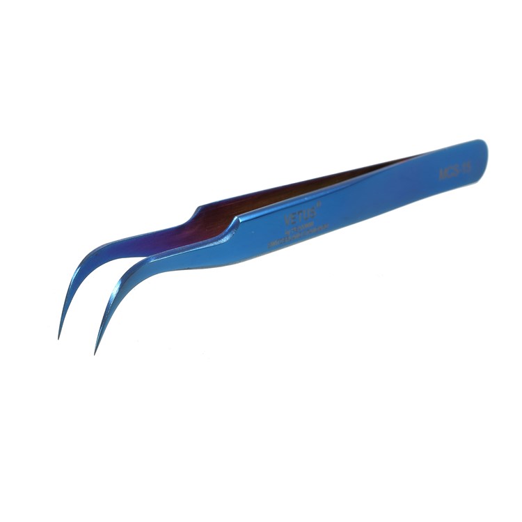 Pointe Recourbée - VETUS MCS-15 Pincettes Professionnelles En Acier Inoxydable De Haute Précision-3