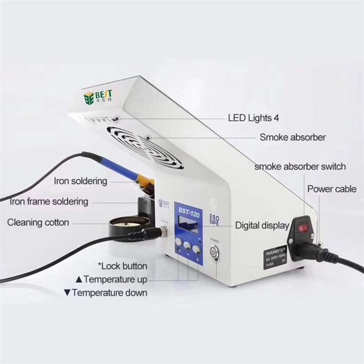 BEST BST-120 Soldering Station with Air Absorber - 110V-4
