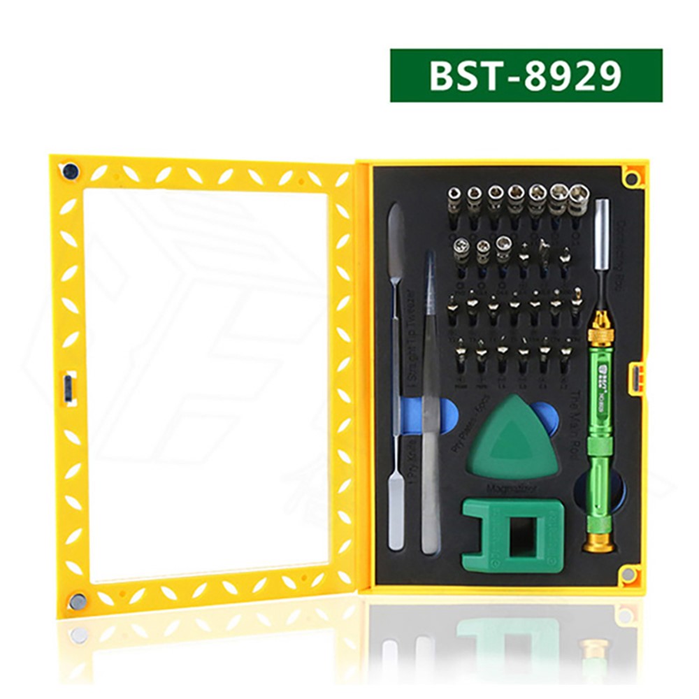 Meilleur Tournevis Multi-fonction du BST-8929 Ensemble de Tournevis à Haute Précision Avec Des Pincettes à Magnétiseur Spudger