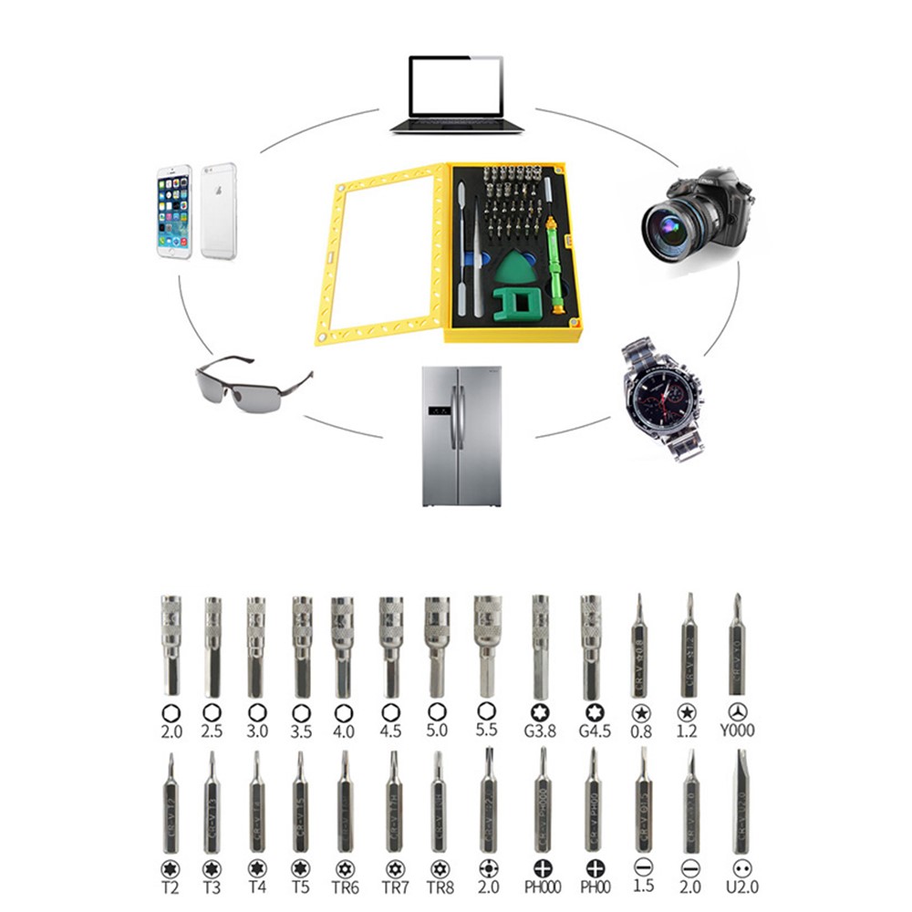 Melhor BST-8929 Multi-função Chave De Fenda Set Kit Chave De Fenda De Alta Precisão Com Pinça Pinça Magnetizador-8