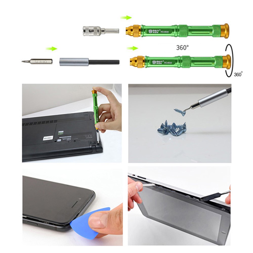 Melhor BST-8929 Multi-função Chave De Fenda Set Kit Chave De Fenda De Alta Precisão Com Pinça Pinça Magnetizador-9