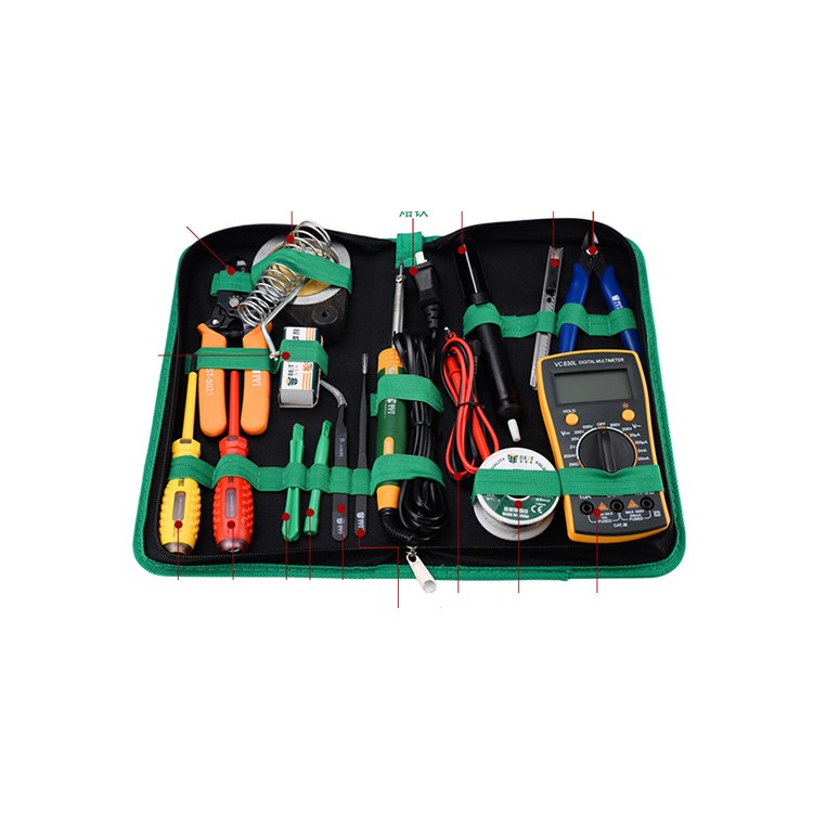 BEST BST-113 16Pcs Household Multi-functional Tools Kit Repair Solder Multimeter-6