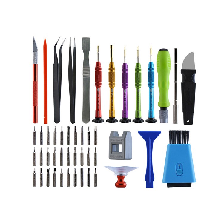 Deluxe Cell Phone Repair Tool Kits Multifunction BST-16 Precision Anti-Static ESD Stainless Steel Tweezers Repair Kits