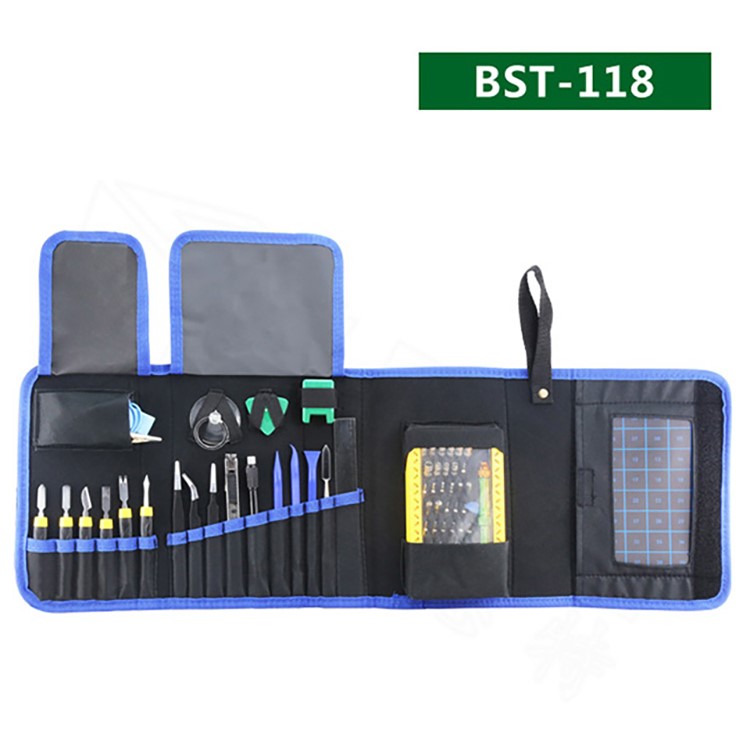 BST-118 67-em-1 Conjuntos De Ferramentas Manuais Para Iphone / Xiaomi Telefones Inteligentes Reparação De Ferramentas Kit Saco-1