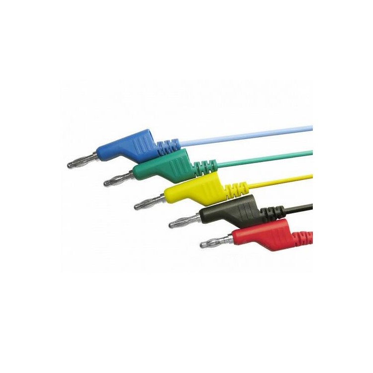 5Pcs/Set Double-Headed Alligator Clip Wire Test Line High-Voltage Silicone Leads 1m-2
