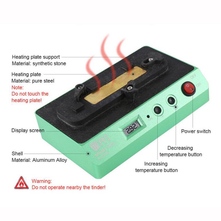 BEST BST-120E Intelligent Mini Disassembly Welding tool Platform CPU Chip Remove Tool for iPhone X - 110V / US Plug-3
