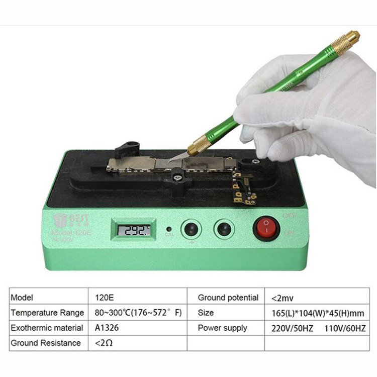 BEST BST-120E Intelligent Mini Disassembly Welding tool Platform CPU Chip Remove Tool for iPhone X - 110V / US Plug-4