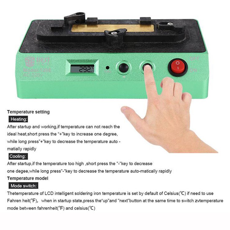 BEST BST-120E Intelligent Mini Disassembly Welding tool Platform CPU Chip Remove Tool for iPhone X - 110V / US Plug-5