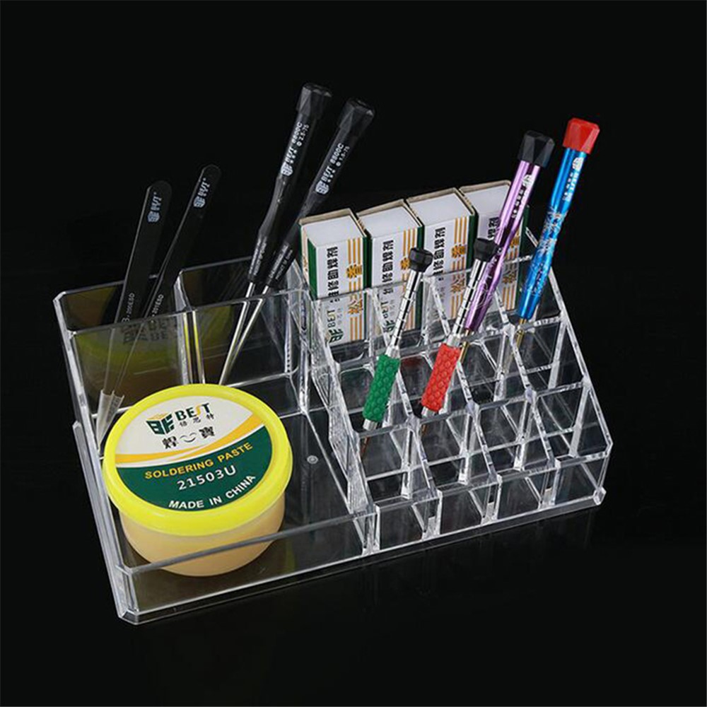 BEST BST-579 Muliti-slot Acrylic Storage Box Holder for Repair Tools-5