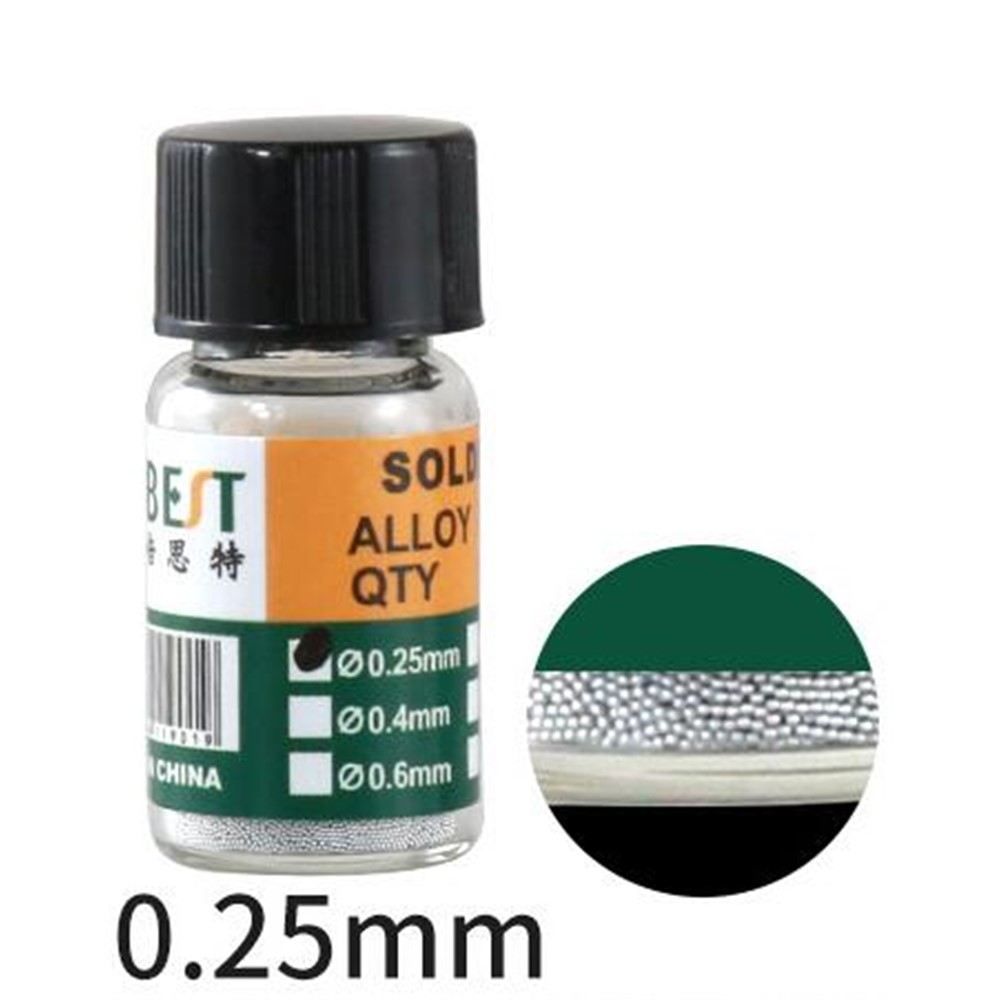 1 Bottle Tin BGA Reballing Solder Balls for BGA Rework Repair Tools - Diameter: 0.25mm-1