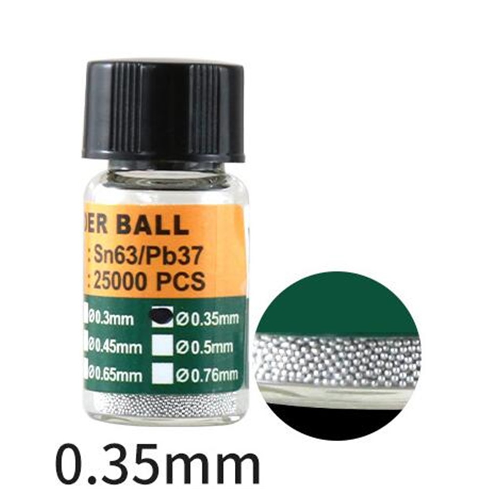 1 Bottle Tin BGA Reballing Solder Balls for BGA Rework Repair Tools - Diameter: 0.35mm-1