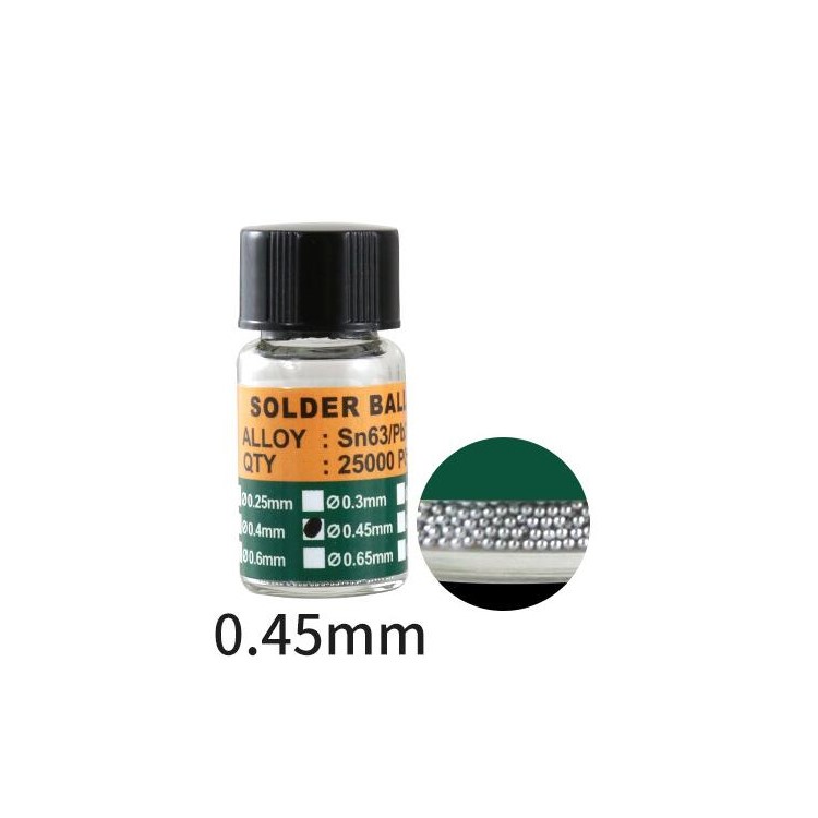 1 Bottle Tin BGA Reballing Soldering Balls for BGA Rework Repair Tools - Diameter: 0.45mm-1
