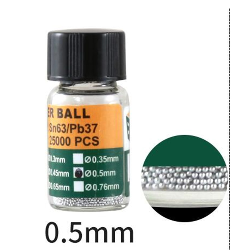 1 Bottle Tin BGA Reballing Soldering Balls for BGA Rework Repair Tools - Diameter: 0.5mm-1
