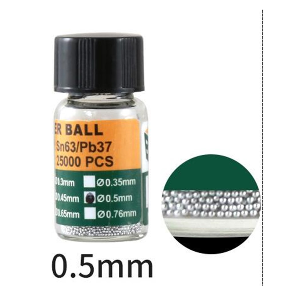 1 Botella de Lata BGA Reaccionando Bolas de Soldadura Para Herramientas de Reparación de Retrabajo de BGA - Diámetro: 0.5 mm