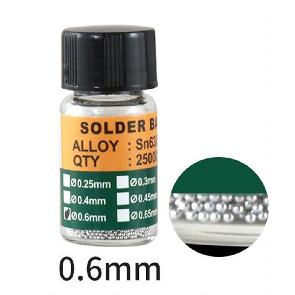 1 Bottle Tin BGA Reballing Soldering Balls for BGA Rework Repair Tools - Diameter: 0.6mm-1