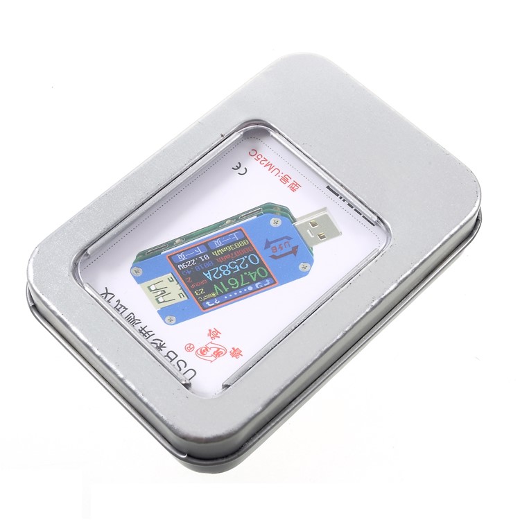 UM25C USB 2.0 Tipo-c LCD Voltímetro Amperímetro Medidor De Corrente De Tensão-8