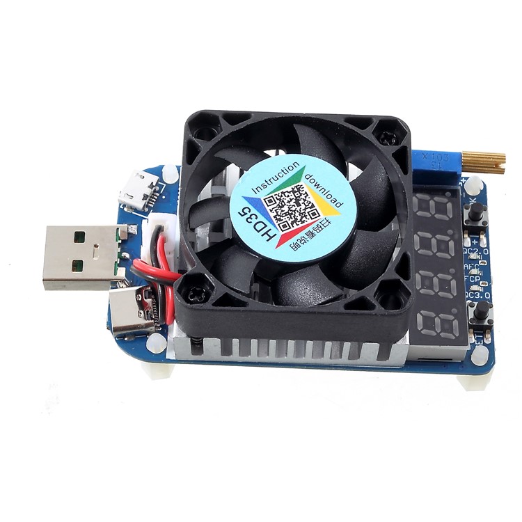 HD35 35W Electronic USB Load Constant Current Battery Capacity Tester-2