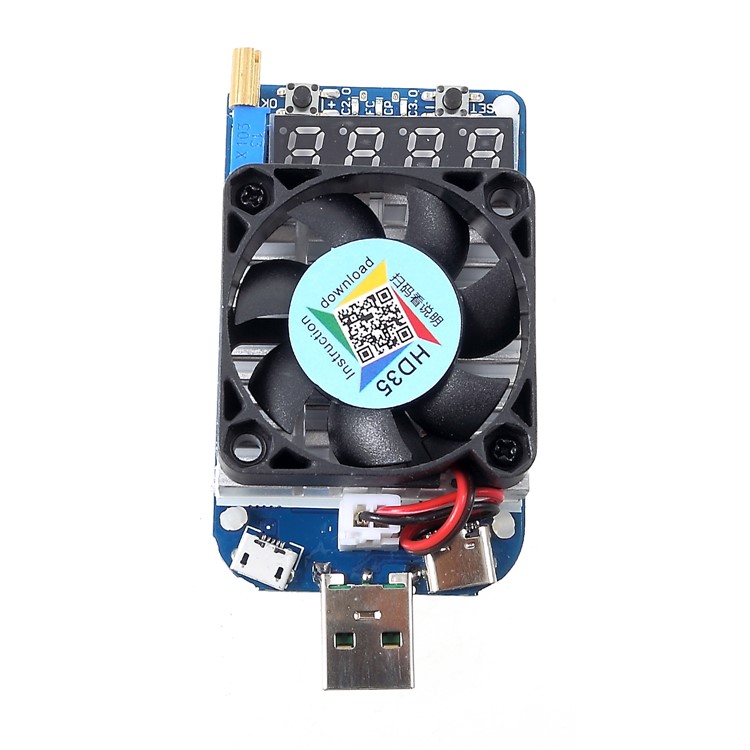 HD35 35W Electronic USB Load Constant Current Battery Capacity Tester-3