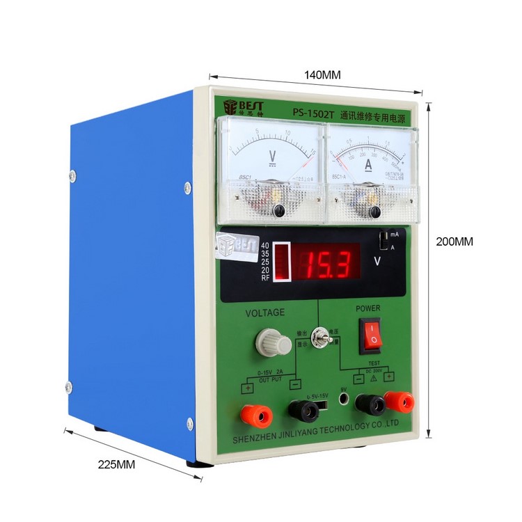 BEST BST-1502T DC Regulated Maintenance Power 15V 2A for Repairing Labs Power Supply - 220V / EU Plug-2