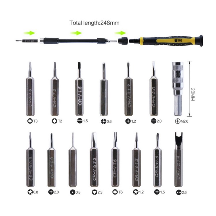 MELHOR BST-8923 21 Pcs Kit De Reparo Do Telefone Celular Chave De Fenda De Abertura Do Conjunto De Ferramentas De Alavanca-3