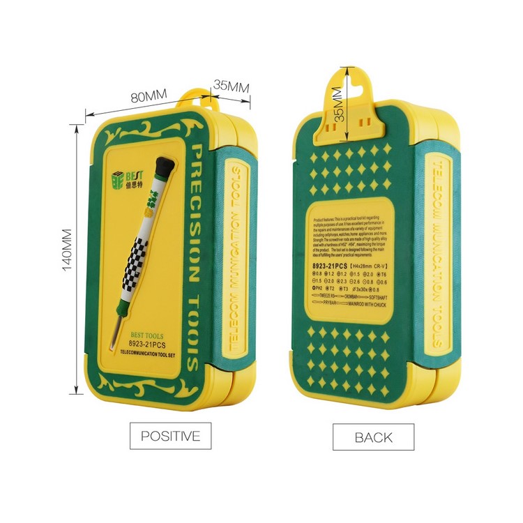 MELHOR BST-8923 21 Pcs Kit De Reparo Do Telefone Celular Chave De Fenda De Abertura Do Conjunto De Ferramentas De Alavanca-6