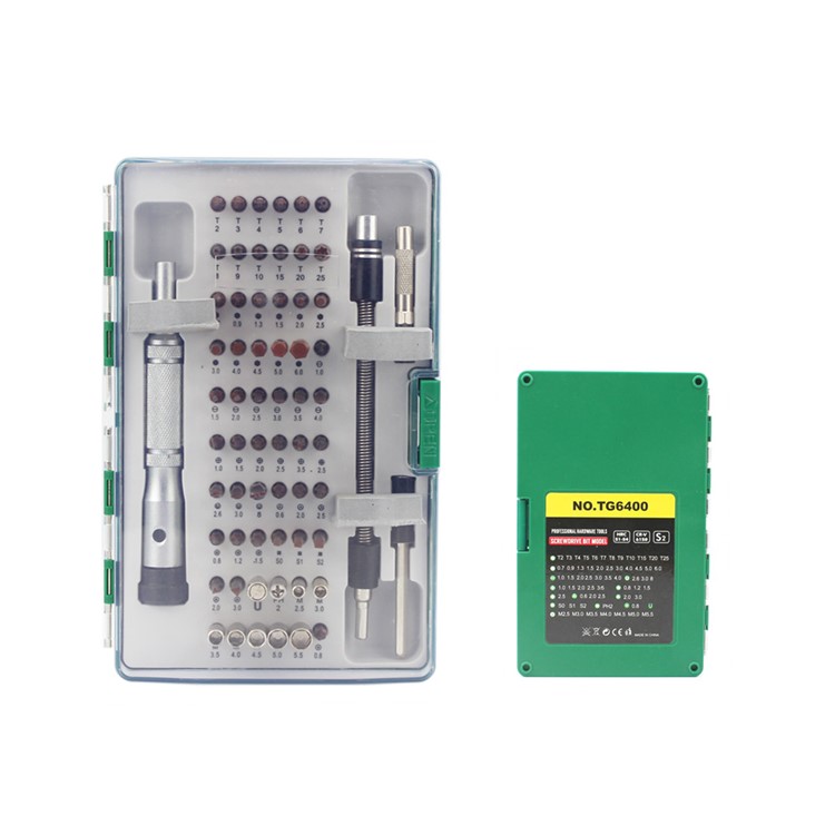 TG6400 64-in-1 Multi-function Precision Screwdriver Bit Set Hand Tool - Green-2
