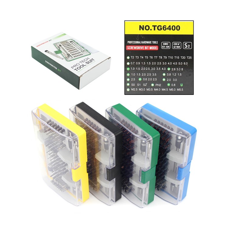 TG6400 64-in-1 Multi-function Precision Screwdriver Bit Set Hand Tool - Green-6