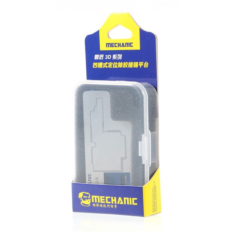 MECHANIC 3D Groove BGA Reballing Stencil Postitioning Slot Plate Tin Fixture for iPhone X-10