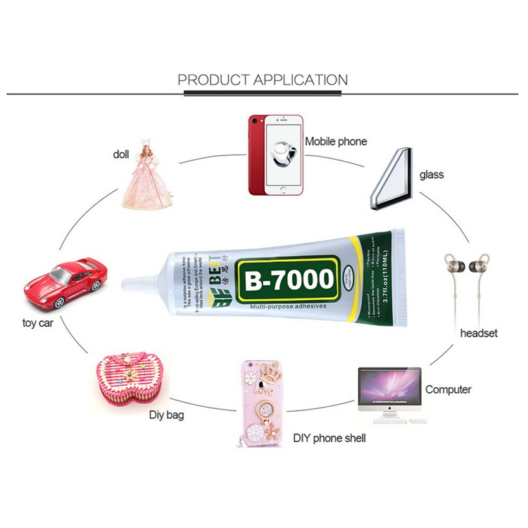 MELHOR B-7000 Adesivo Multiuso Celular Cola Reparação Cola 110ml-3