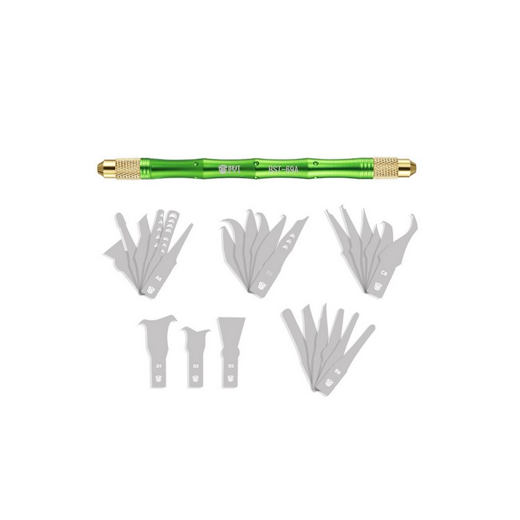 BEST 69A 28 in 1 Mobile Phone CPU Repair Knife Wood Carving Tools with 27pcs Blades-1