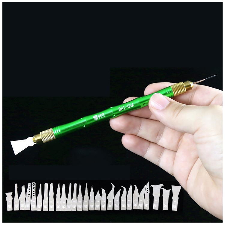 BEST 69A 28 in 1 Mobile Phone CPU Repair Knife Wood Carving Tools with 27pcs Blades-2