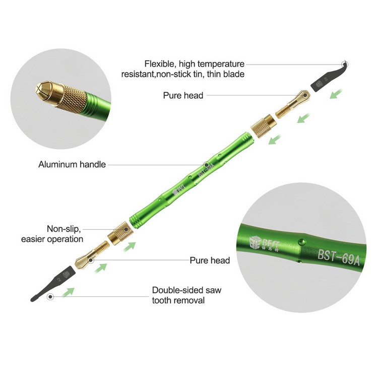 BEST 69A 28 in 1 Mobile Phone CPU Repair Knife Wood Carving Tools with 27pcs Blades-3