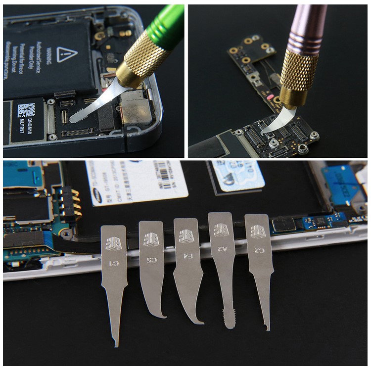 BEST 69A 28 in 1 Mobile Phone CPU Repair Knife Wood Carving Tools with 27pcs Blades-5