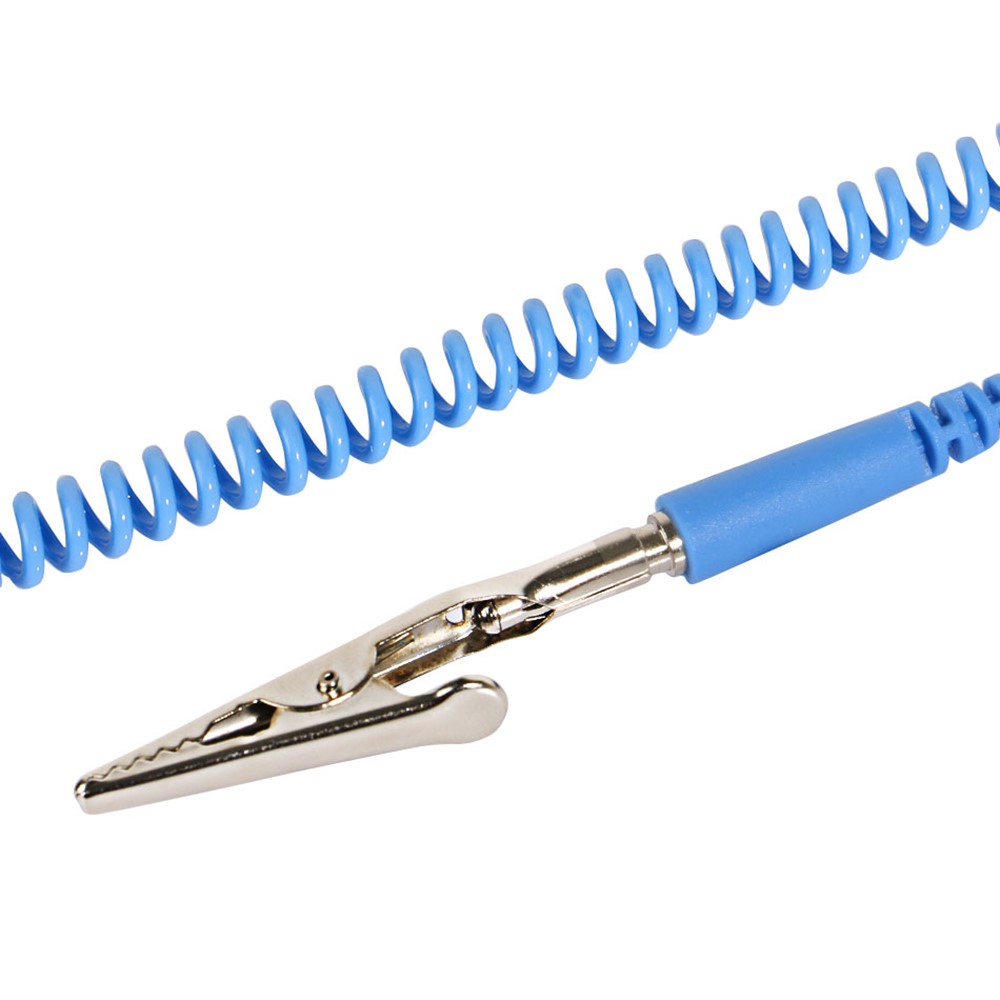 BST Anti Estática ESD Pulseira De Aterramento Pulseira Elástica Ajustável - Azul-3
