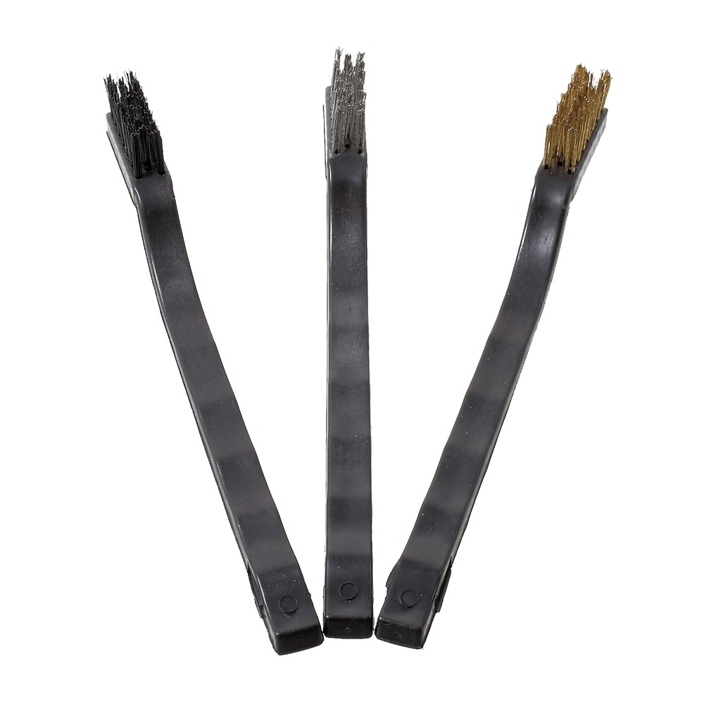 3-Pieces Wire Brush Set for Cleaning Welding Slag Rust and Outdoor Grills-2