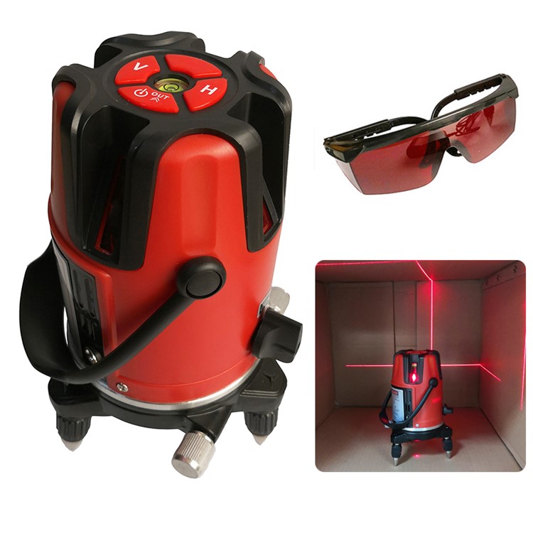 5 Lines 6 Points Laser Level Automatic Self Leveling 360 Degrees Rotation - US Plug-1