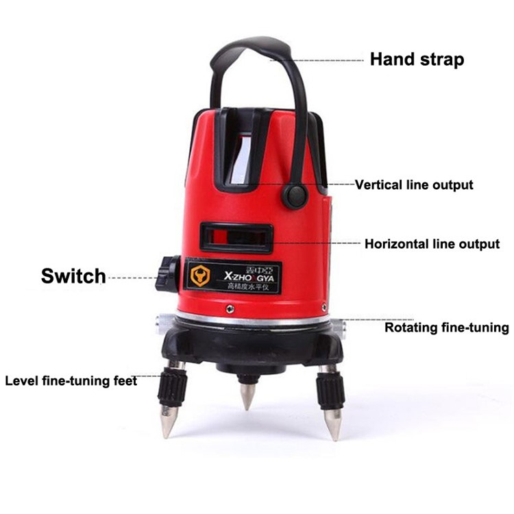 5 Lines 6 Points Laser Level Automatic Self Leveling 360 Degrees Rotation - US Plug-2