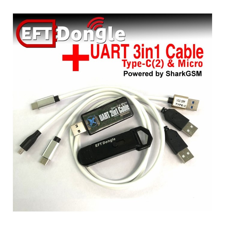 EFT-Dongle + UART 3-in-1-Kabel Easy-firmware Team KEY Für Samsung Huawei ZTE Asus-6